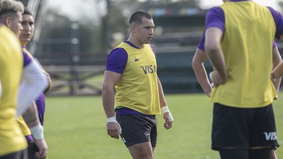 Uno de las últimas prácticas de Argentina XV. Juan Corso es uno de los convocados