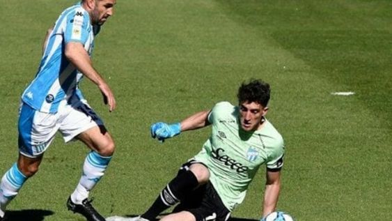 El arquero mendocino Tomás Marchiori, hoy en Atlético Tucumán, fue clave en el triunfo del Decano ante Racing Club en Avellaneda. Figura. / Gentileza.