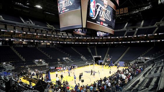 El estadio Chase Center de San Francisco es la sede de los primeros dos juegos de la final de la NBA entre Golden State Warriors y Boston Celtics. (AP)