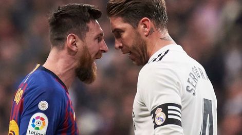 Messi, líder y figura del conjunto Culé. Sergio Ramos, capitán del equipo Merengue. / Gentileza.