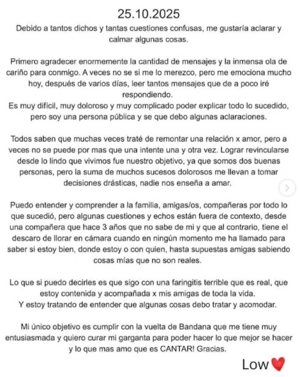 El mensaje de Lowrdez.