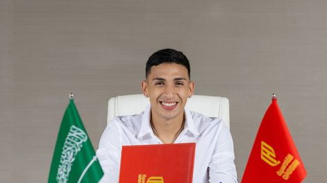 Equi Fernández fue presentado oficialmente como refuerzo del Al-Qadsiah de Arabia Saudita. / Gentileza.