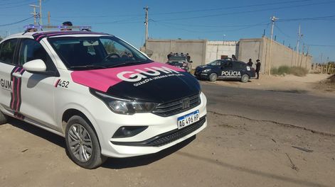 Móvil de la Guardia Urbana Municipal de Las Heras en acción.&nbsp;