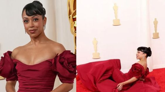 Los Ángeles (Estados Unidos), 10/03/2024.- Liza Koshy llega a la 96ª ceremonia anual de los Premios de la Academia en el Dolby Theatre del barrio de Hollywood de Los Ángeles, California, Estados Unidos, el 10 de marzo de 2024. Los Oscar se entregan a los esfuerzos individuales o colectivos más destacados en el cine en 23 categorías. EFE/EPA/ALLISON DINNER