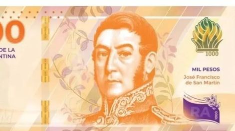 El nuevo billete de $1000 con el retrato de San Martín ya está en circulación.