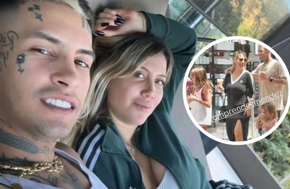 Las fotos del paseo familiar de Wanda Nara y L-Gante con sus hijas.