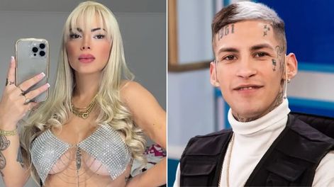 L-Gante a los besos con Rocío Clericuzio.