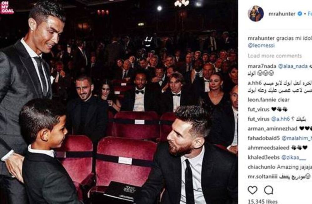 El hijo de Cristiano y un homenaje a Messi