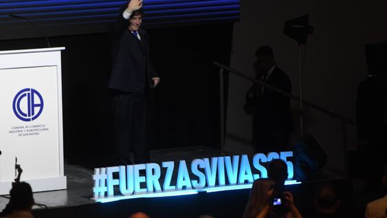 El presidente Javier Milei en el Almuerzo de las Fuerzas Vivas de San Rafael