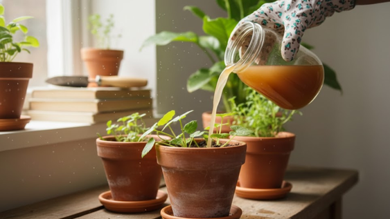 el fertilizante liquido casero que es oro para tus plantas y las revive en pocos dias