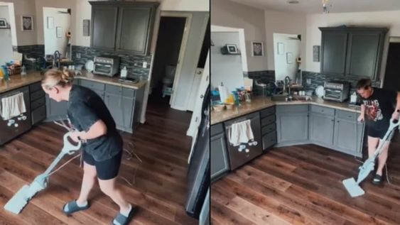 Brianna se hizo viral luego de compartir un video en TikTok donde aparece limpiando su casa a escondidas para hacerle creer a su marido que tienen ayuda de una tercero.