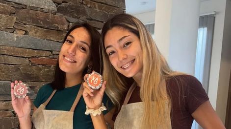 Coti y Valen, las dos jóvenes nutricionistas que crearon un alfajor para recomendar en su consultorio. Foto: Gentileza.