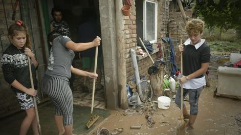 Inundaciones en Ugarteche. 150 familias afectadas. Orlando Pelichotti / Los Andes