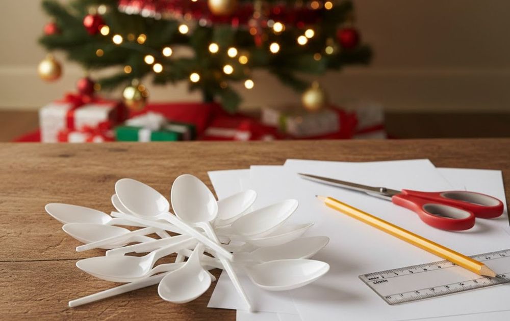 cucharas para adorno navideño