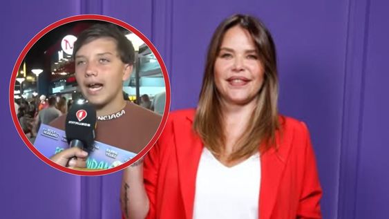 asi esta hoy thiago, el hijo de 15 anos de nazarena velez que trabaja para ella en carlos paz