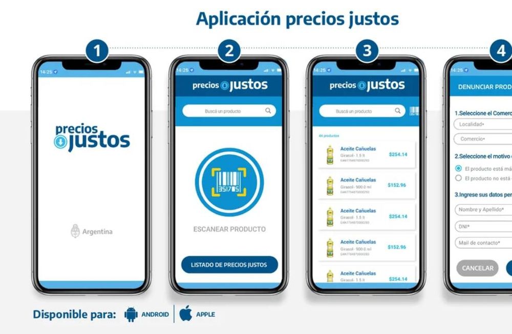 Con la aplicación Precios Justos se podrá escanear el código de barras de un producto y verificar si forma parte del acuerdo (Web)