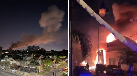 Los impactantes videos de la explosión en una fábrica en San Fernando que desató un inmenso incendio.