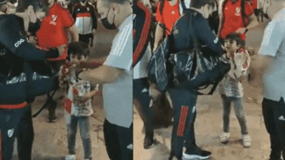 El gran gesto de Gallardo con un pequeño hincha de River en Tucumán. / Gentileza.