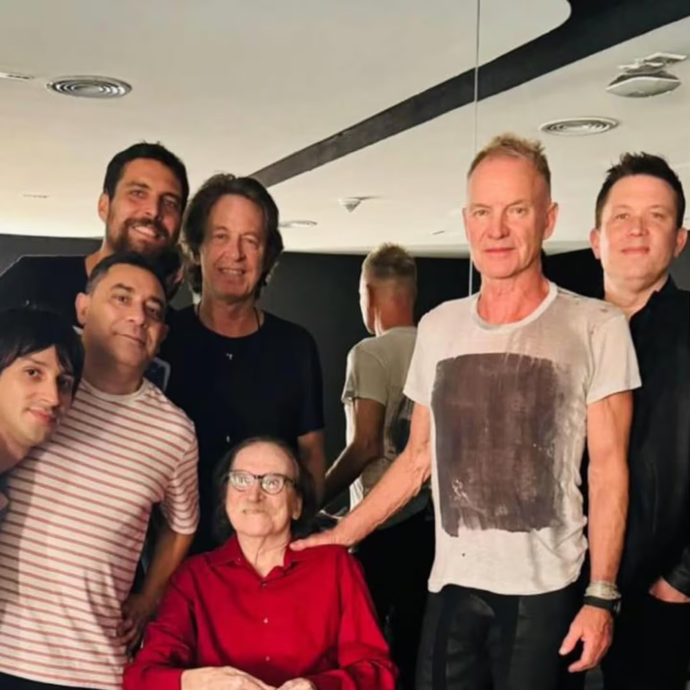 Sting y Charly García, cuando el británico brindó su show en el Movistar Arena.