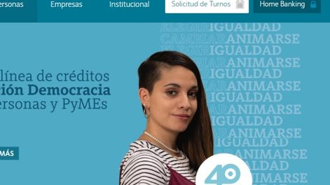 El Banco Nación lanza una línea de créditos con una tasa del 40% para conmemorar los 40 años de democracia en el país