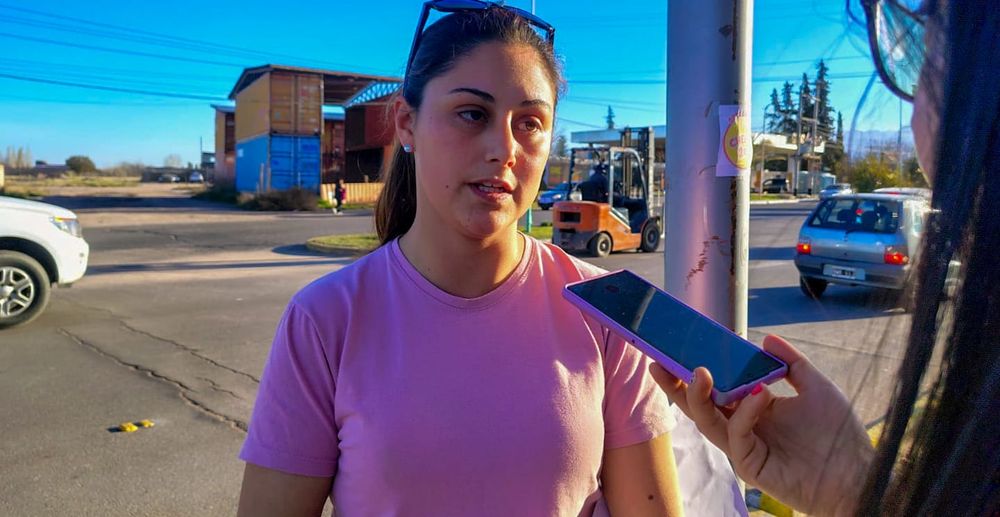 Jorgelina Núñez, hermana de José Luis, encabezó el pedido de justicia durante la marcha realizada en San Carlos.