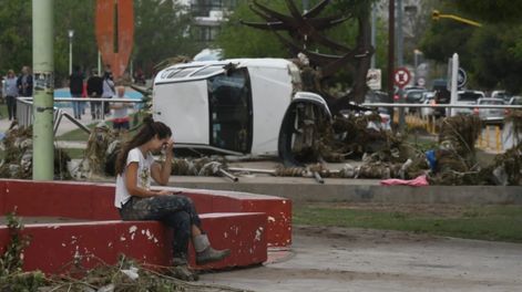 Postal del temporal en Bahía Blanca (Gentileza / La Nueva)