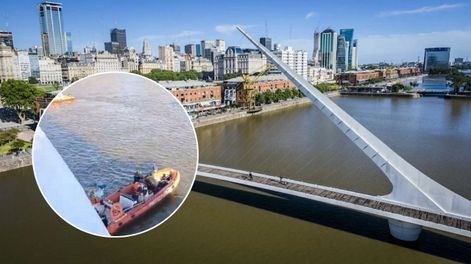 Encontraron sin vida a un hombre que se tiró desde el Puente de la Mujer en Puerto Madero.