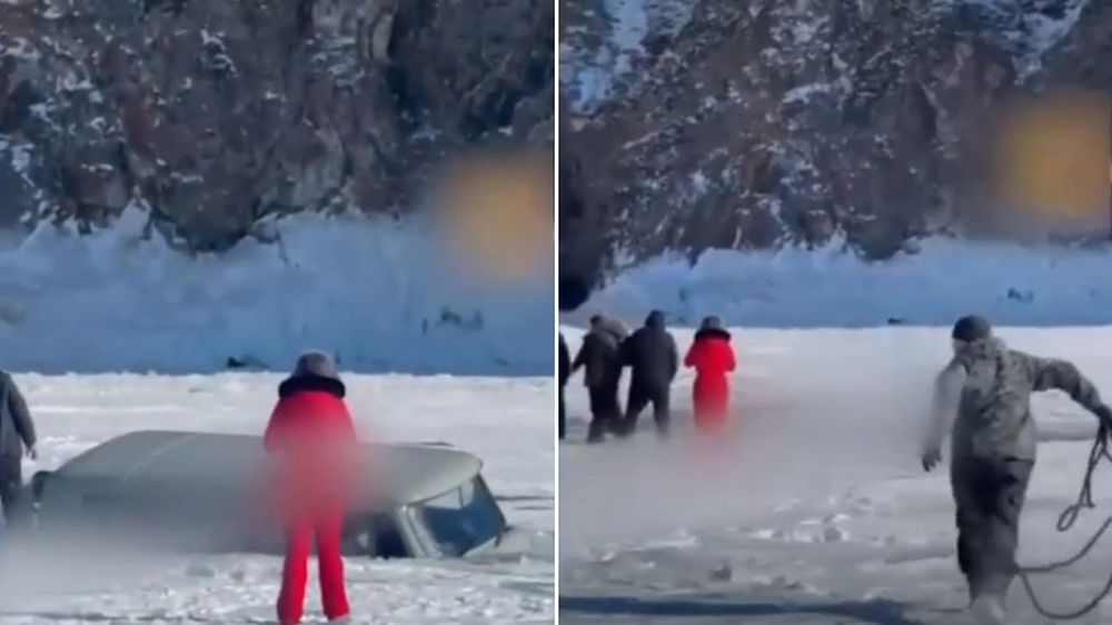 Ochos turistas murieron al hundirse tras cruzar el lago Bikal en un vehículo.&nbsp;