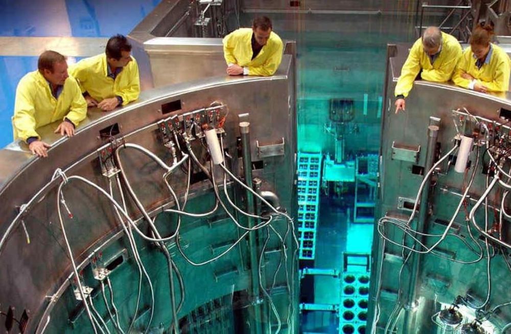 De exportación. Técnicos de Invap observan el núcleo del reactor Opal que diseñaron para Australia. Es la joya mundial de la tecnología atómica para la investigación y producción de radioisótopos (Gentileza Invap)