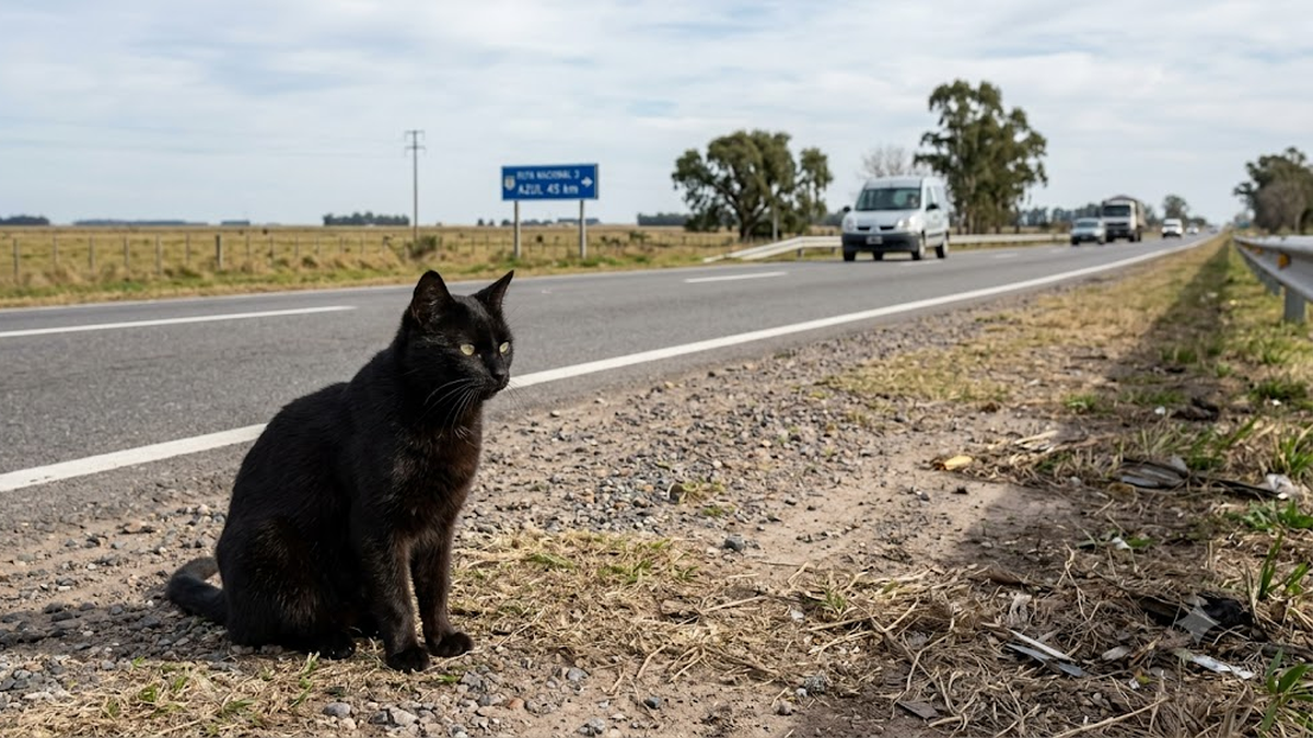 Qué significa ver un gato negro al costado de la ruta y por 
