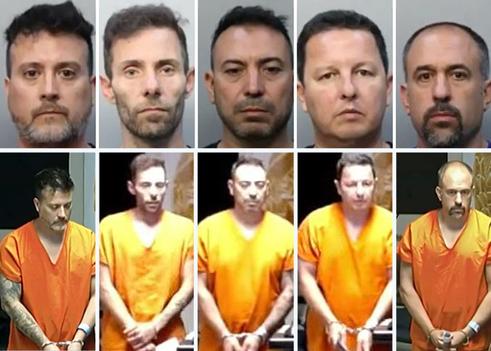 Los cinco mendocinos detenidos por robar en Miami.