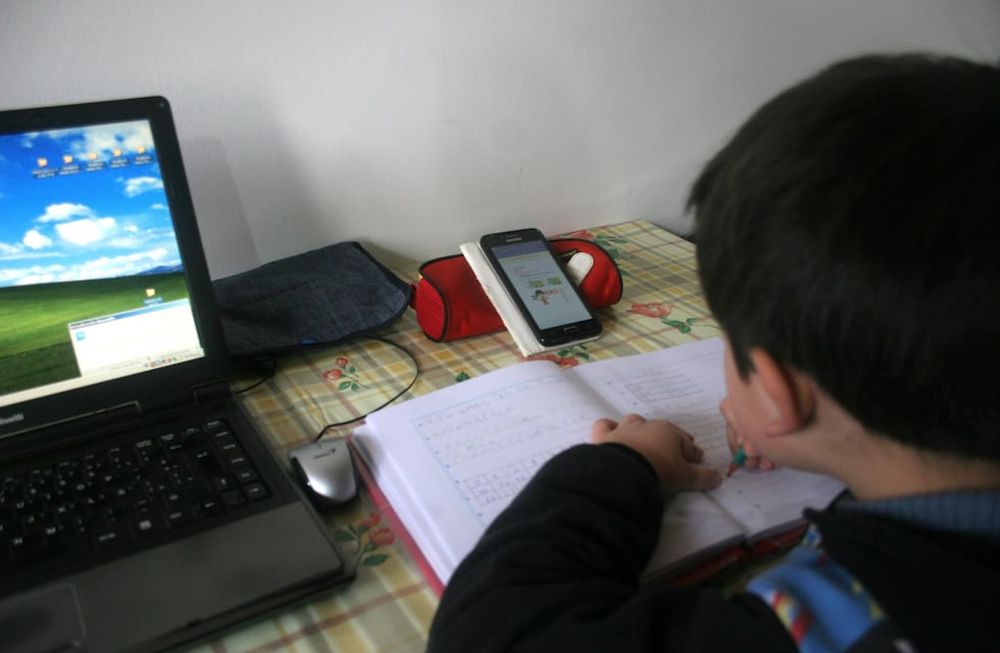 Muchos chicos completaron primero y gran parte de segundo grado de la primaria en modalidad virtual. Foto: Marcelo Rolland/ Los Andes (Imagen Ilustrativa).