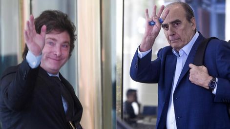 Javier Milei junto a Guillermo Francos.&nbsp;