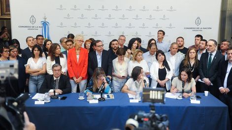 Los Andes | Los bloques legislativos del Frente de Todos anunciaron el pedido de audiencia con la Corte en conferencia de prensa / Foto: Federico López Claro