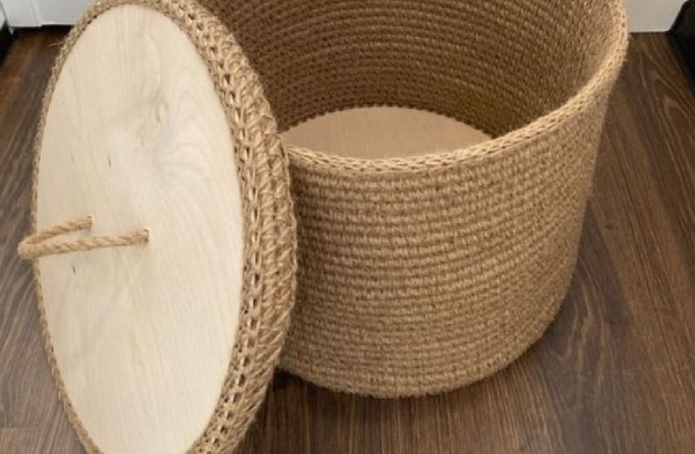 Así se pueden reciclar los bidones de agua para crear canastos.