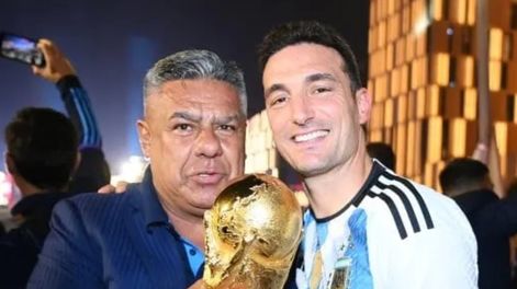Lionel Scaloni y Chiqui Tapia