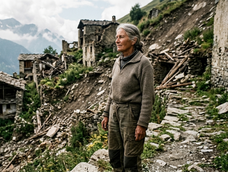 Josée Lecomte es la única habitante de este pueblo.&nbsp;