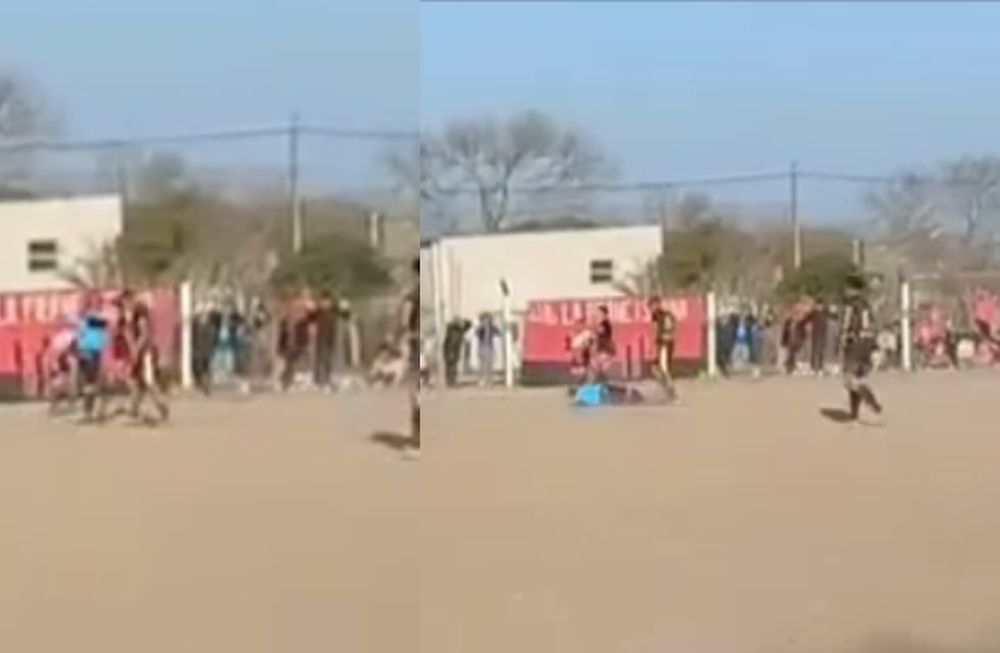 Amigos del joven que atacó al juez del encuentro afirmaron que el árbitro lo insultó primero, pero el hombre lo desmintió rotundamente. Foto: Captura video
