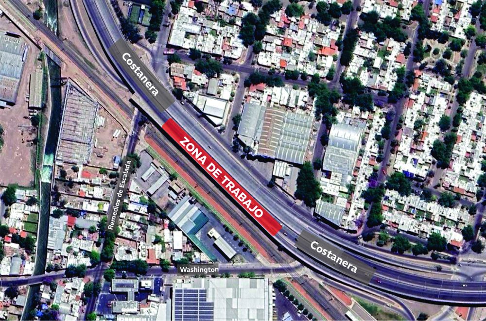 Vialidad Mendoza continúa con obras en Costanera Sur.