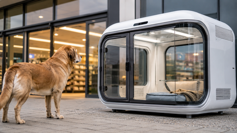 tendencia insolita en alemania: instalan refugios inteligentes para perros en la entrada de los supermercados