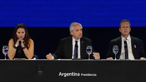 Los Andes | Alberto Fernández estuvo en un acto en el CCK y aseguró que el Frente de Todos ganará las elecciones. Foto: captura de video