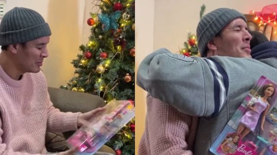 “No se imaginan lo que esto significa, y no porque quisiera jugar con una barbie a mis 30 años, sino por el momento de aceptación que viene consigo explicó el influencer. Foto: Captura video.