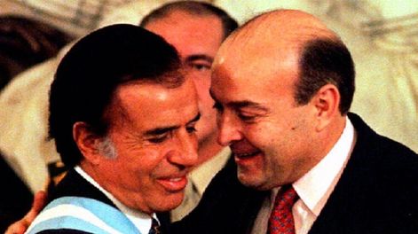 El expresidente Menem con su ministro Domingo Cavallo. / Archivo.