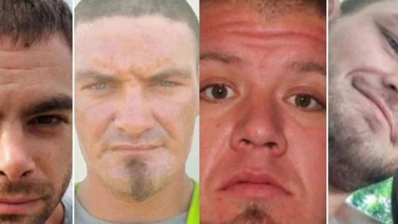 Billy Chastain, Mark Chastain, Alex Stevens y Mike Sparks, quienes fueron reportados como desaparecidos la semana pasada en Oklahoma. Foto: Web