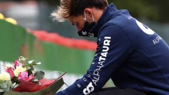 Gasly homenajeó a Hubert en Bélgica