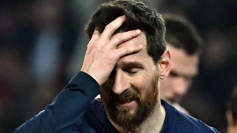 Messi en la derrota del PSG