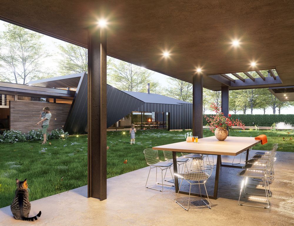 Casa NDS, um projeto que nasceu com uma ideia clara: fazer parte da paisagem de Chacras de Coria.