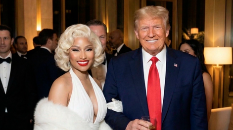 La cantante Nicki Minaj publicó un llamativo saludo de cumpleaños para Trump.