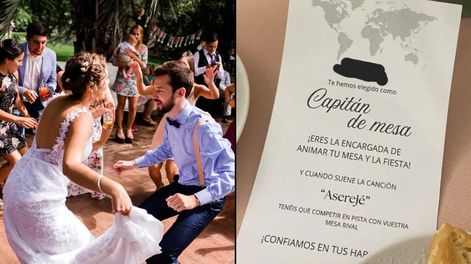 La tarjeta invitaba a bailar el Aserejé cada vez que sonase la canción.