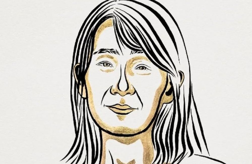 La escritora surcoreana Han Kang ganó el premio Nobel de Literatura 2024 (Ilustración Niklas Elmehed)